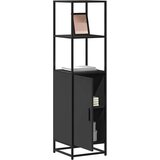 vidaXL Visoka ploča crna 35,5x35x139 cm Konstruirano drvo i metal Cijene