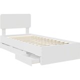  Krevetna konstrukcija Bijeli 75 x 190 cm Konstrukcijsko drvo | shoptok.hr