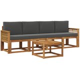  Set vanjskih sofa 5 pcs Prirodna i antracit Poliester | shoptok.hr