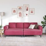  Set sofe 3 pcs boja crnog vina Baršun | shoptok.hr