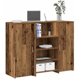 vidaXL sprejemna miza starinski les 135x50x103,5 cm inženirski les | Shoptok.si