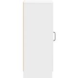  Strani šal Bela visok sijaj 33 x 34,5 x 87 cm Inženirski les, (5000217935) | Shoptok.si
