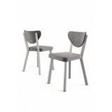 Hanah home set stolica (4 komada) arfe grey white Cene