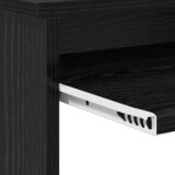 vidaXL Miza z shranjevanjem Črna hrast 120,5x44x88,5 cm Inženirski les | Shoptok.si