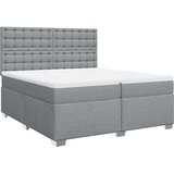  Krevet s oprugama i madracem svjetlosivi 200 x 200cm od tkanine | shoptok.hr