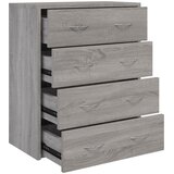 vidaXL Komoda s 4 predali 60x30,5x71 cm siva sonoma, (20653483) Cene