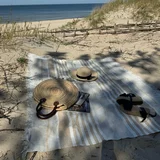 Linen Tales Lanena deka za plažu 140x170 cm Allure Stripe –