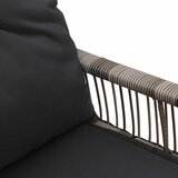  Vanjska klupa s jastukom 4 pcs Siva i tamno siva poliratan | Eponuda.com