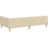  Kotni okvir postelje z matrico z vzmetnico 2 pcs krema blago, (5000123938) | Shoptok.si