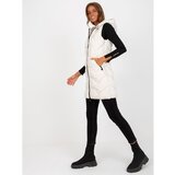 Fashion Hunters Light beige long down vest with a hood Cijene