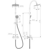 Inter Ceramic TUŠ SUSTAV ALISADO S TUŠ RUŽOM S 1 FUNKCIJOM I TUŠ PALICOM S 3 FUNKCIJE SILIKON/MJED/SS201 KROMIRANA/SIVA | shoptok.hr