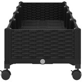  Vrtni saksija s kotačima Crna 160 x 40 x 29 cm PP | Eponuda.com