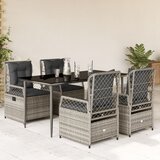 vidaXL 5-dijelni vrtni blagovaonski set sivi od poliratana | shoptok.hr