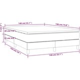  s oprugama i madracem bijeli 140x190 cm od umjetne kože | shoptok.hr