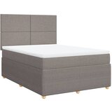 Maison Chic Box spring postelja - Vzmetna postelja z vzmetnico taupe 160x200 cm blago SL5196, (21887772) | Shoptok.si