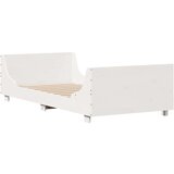 vidaXL Posteljni okvir brez vzmetnice bel 90x200 cm trdna borovina | Shoptok.si