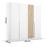 Rauch Möbel omara s klasičnimi vrati, bela, hrast artisan | Shoptok.si