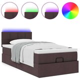 vidaXL otomanski okvir kreveta s madraca tamnosmeđi 90x190cm tkanine | shoptok.hr