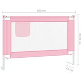 vidaXL Posteljno varovalo za malčke roza 100x25 cm blago | Shoptok.si