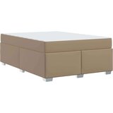  Konstrukcija postelje z vzmetnico Kapučino 140 x 200 cm blago, (5000123854) | Shoptok.si