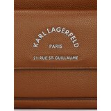 Karl Lagerfeld Torba za čez ramo 'Rue St-Gullaume' konjak / črna / srebrna / bela | Shoptok.si
