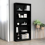 vidaXL Ormarić za knjige s 5 razina crni 80 x 24 x 175 cm od iverice Cijene