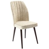Hanah home set trpezarijskih stolica Platinum 4 kom, krem tkanina Jerry, braon metalne noge | Eponuda.com