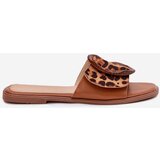 Boto Flat Women's Slippers With Decorative Buckle Leopard Luwam | shoptok.hr
