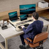 Vonhaus Nastavek za sedeče-stoječo mizo, svetel les | Shoptok.si