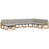  Set vanjskih sofa 8 pcs Bijela i svjetlosiva 408 x 250 x 73 cm | Eponuda.ba