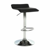 Kondela Barski stol, črno eko usnje/krom, LARIA NEW | Shoptok.si