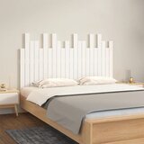 vidaXL Stensko posteljno vzglavje belo 140x3x80 cm trdna borovina | Shoptok.si