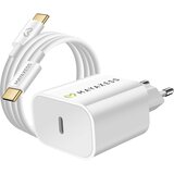 Oem Mayaxess, 20W polnilnik USB-C Power Delivery s kablom, Bela, (5000193251) | Shoptok.si