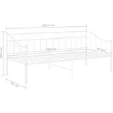  Za krevet na razvlačenje bijeli metalni 90 x 200 cm | shoptok.hr