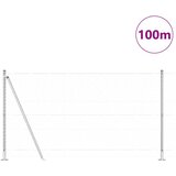  Heksagonalna ograda s betonskom osnovom 100 x 1,4 m Srebrna | shoptok.hr