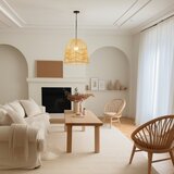  Immax 08263L - Luster PELO na sajli, 1xE27/40W/230V, prečnik 50 cm, ratan | Eponuda.com