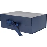 Škatla darilna 33x25x12,5cm s pentljo modra PROMOCIJA