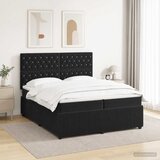  LED okvir za krevet s madracem Crna 200 x 200 cm Baršun | shoptok.hr