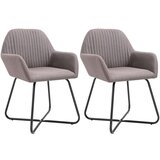 The Living Store Jedilni stoli 2 kosa taupe blago - Jedilni Stol, (21836747) | Shoptok.si