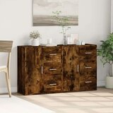 vidaXL Komoda 2 kosa dimljeni hrast 60x31x70 cm inženirski les | Shoptok.si