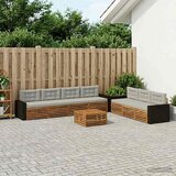  Set vanjskih sofa 8 pcs Prirodna i svjetlosiva 79 x 79 x 37 cm | shoptok.hr