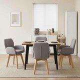 vidaXL Okretne blagovaonske stolice 4 pcs Bouclé Svjetlosiva | shoptok.hr