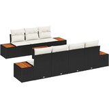  Sjedeća garnitura za vrt 8 kom. Crna Poli ratan 55 x 55 x 37 cm | Shoptok.si