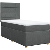 Maison Chic Box spring postelja - Vzmetna postelja z vzmetnico temno siva 90x200 cm blago SL4008, (21904266) | Shoptok.si