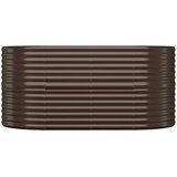 vidaXL visoka greda iz prašno premazanega jekla 152x80x68 cm rjava | Shoptok.si