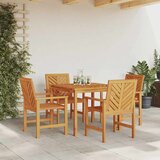  Vrtni set za objed 5 pcs Smeđa Čvrsto drvo akacije | shoptok.hr