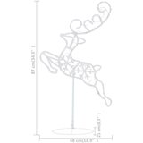 vidaXL Akrilni božićni sob sa saonicama 260 x 21 x 87 cm hladni bijeli | shoptok.hr