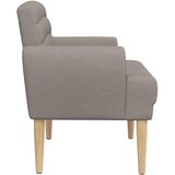  Ljubavni kauč s gumbima Sivosmeđa 116 x 67 x 80 cm Tkanina | shoptok.hr