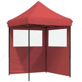 Šator za svadbe - šator za zabave Tamno crvena 200 x 200 x 306 cm Oxford tkanina - Tamno crvena s dvije bočne zidove Da | shoptok.hr