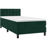 Box spring krevet s madracem tamnozeleni 80 x 200 cm baršunasti | shoptok.hr